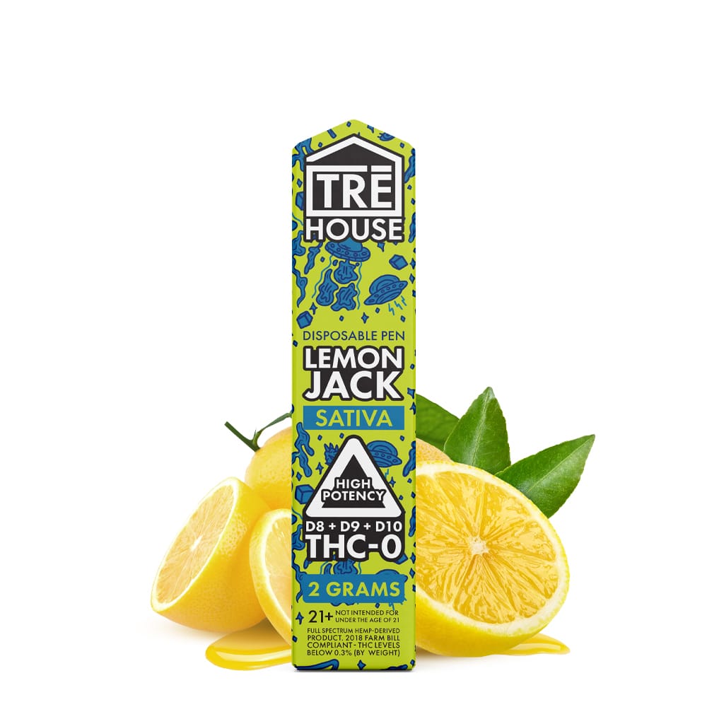 tre house delta blend lemon jack disposable