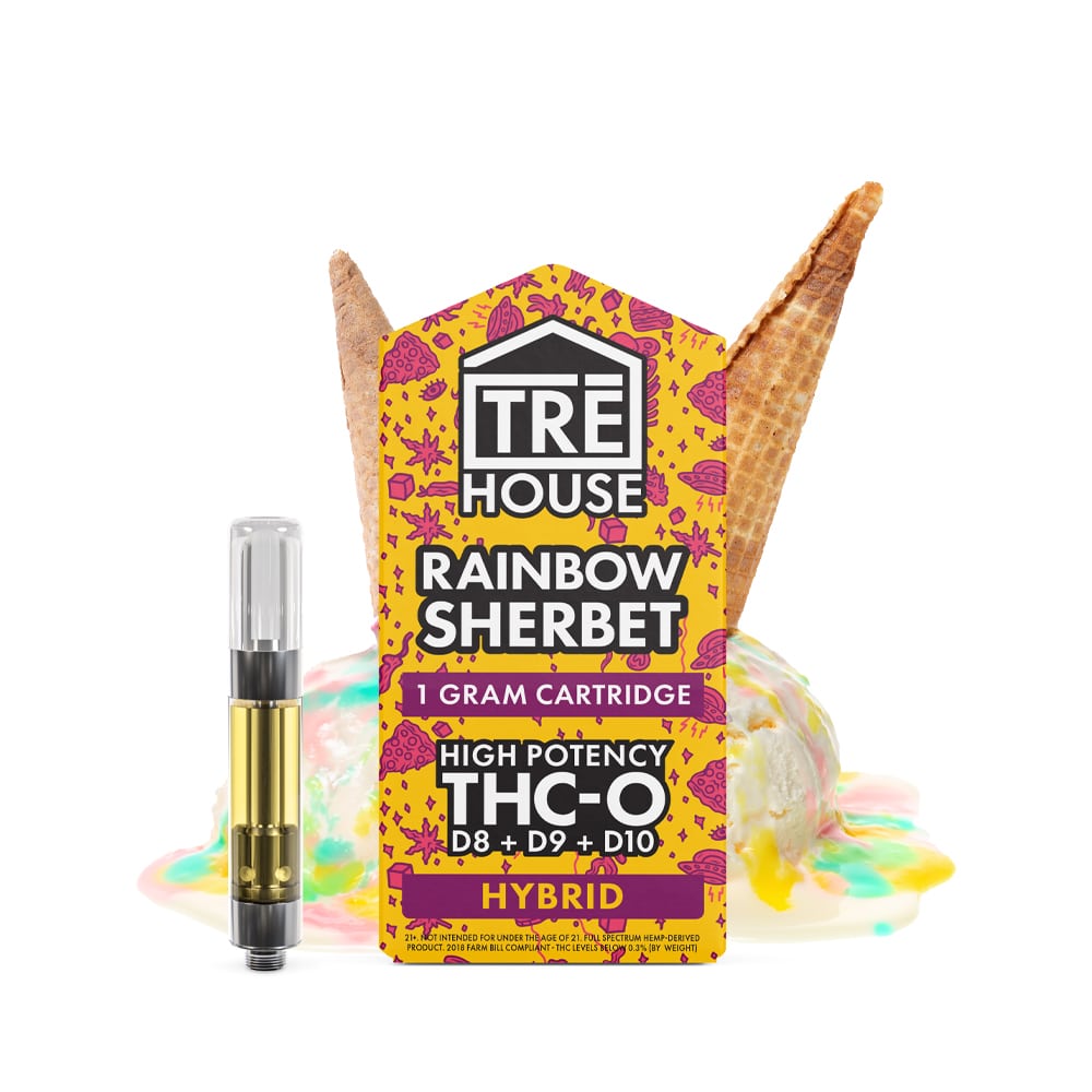 tre house thc-o rainbow sherbet cartridge